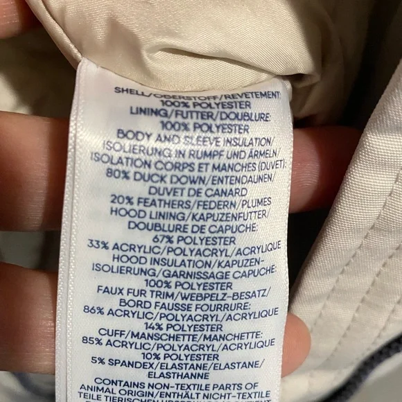 Absolutely beautiful Lands’ End parka. Lots of pockets. Down fill, winter, warm!